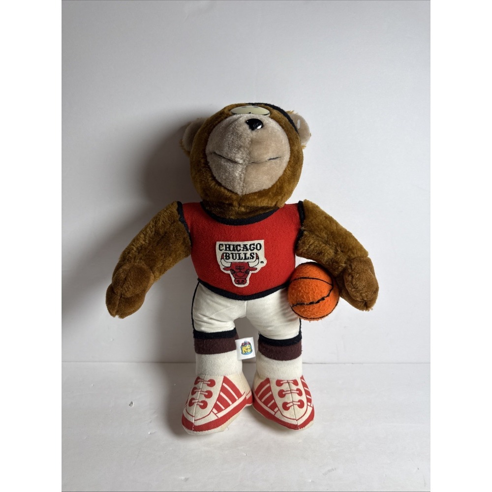 Vintage Chicago Bulls Plush Teddy Bear - Good Stuff - NBA Basketball 1991 14inch